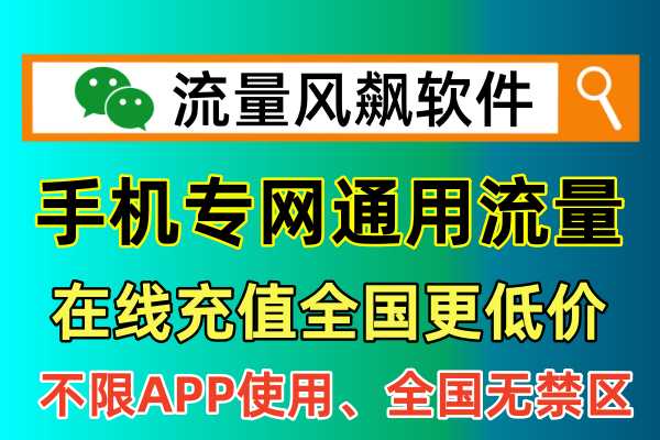 手机专网流量订购，就选流量风飙充值软件平台